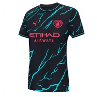Camiseta Manchester City Erling Haaland #9 Tercera Equipación Replica 2023-24 para mujer mangas cortas
